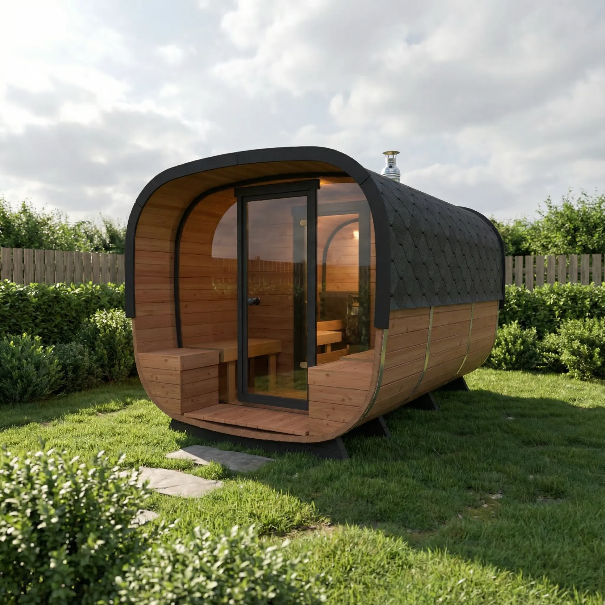 Premium Cube Saunas | Modern Glass Front Outdoor Design | Polaris Sauna