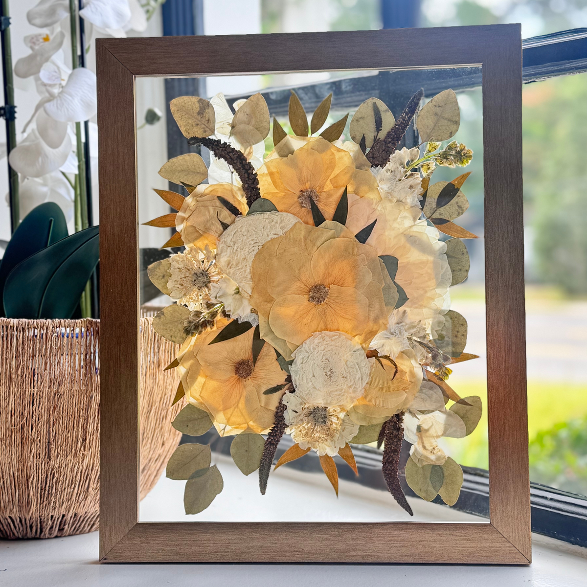 Pressed Flower Frame – 11x14 | Wedding & Memorial Keepsake - Flowers Forever & Bellabeads