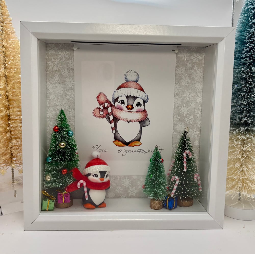Retro Character Scene + Print Shadow Box | Joanne Wright Studio