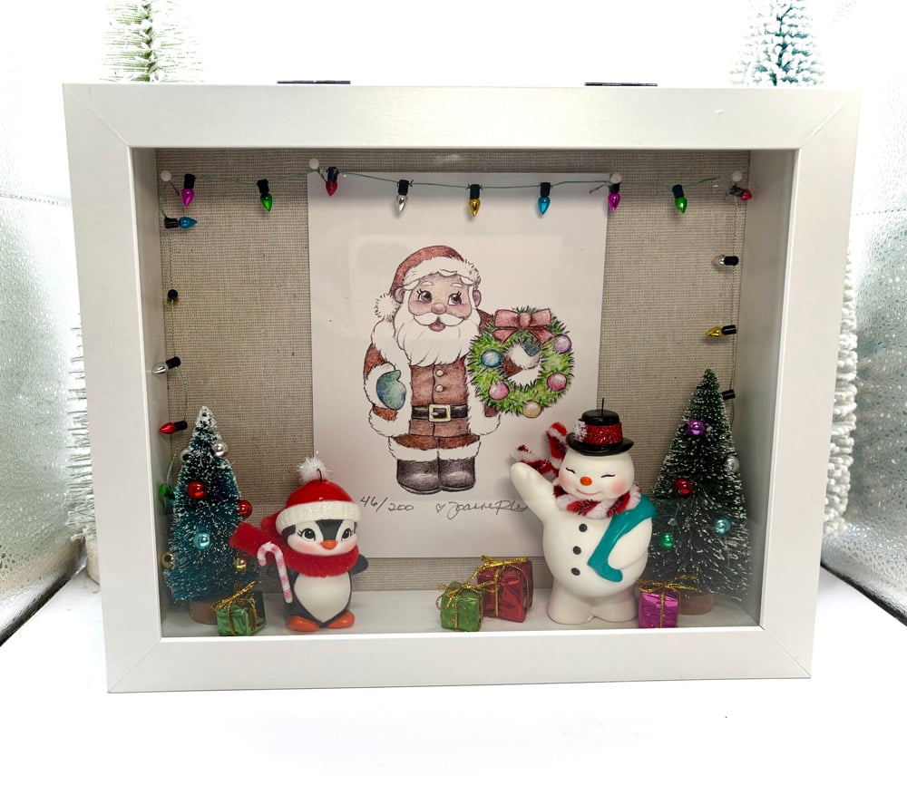 Retro Character Scene + Print Shadow Box | Joanne Wright Studio