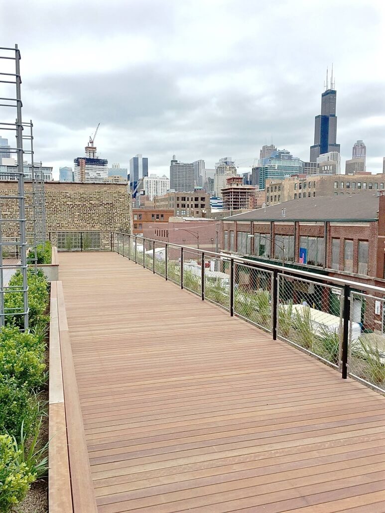 Roof Deck, Decking, Pergola And Planters In Chicago