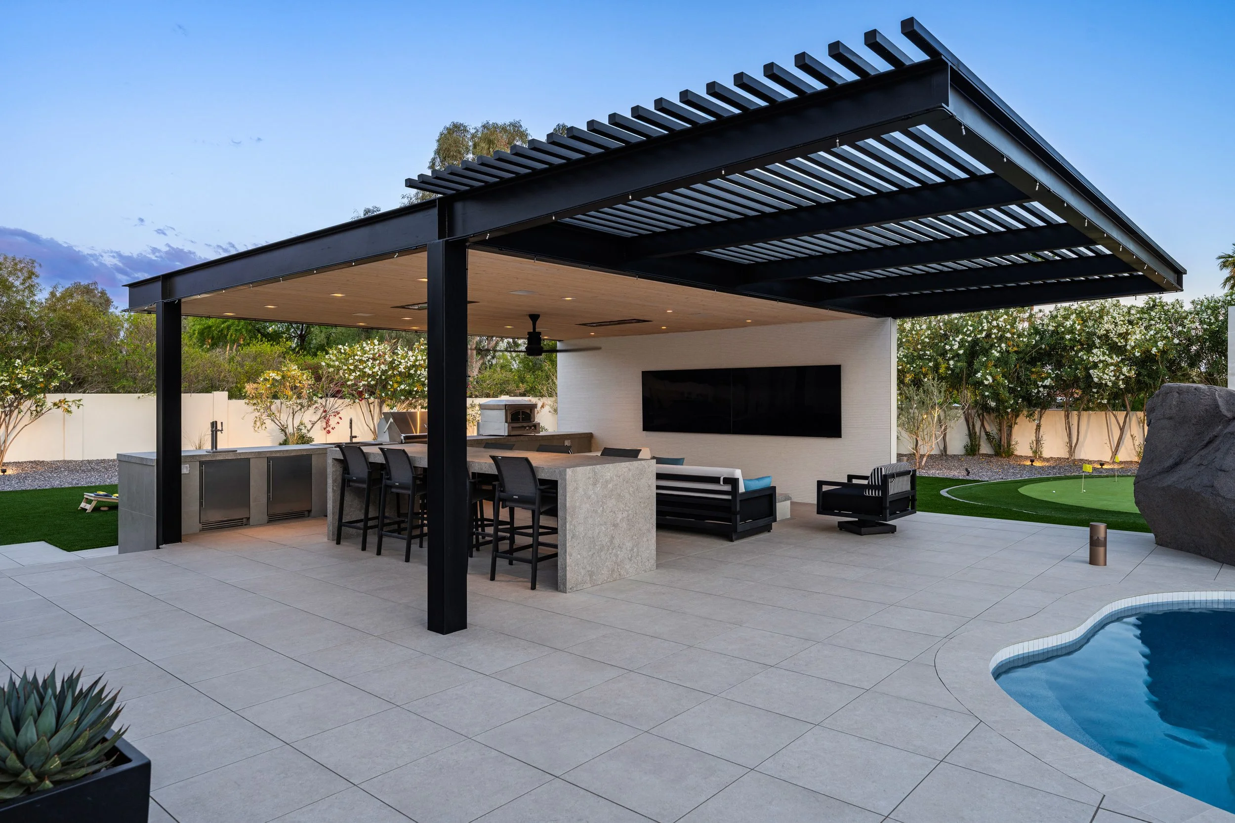 Shade Structures & Outdoor Comfort Design — Luxury Pool & Landscape Design | Shearon Design Collective
