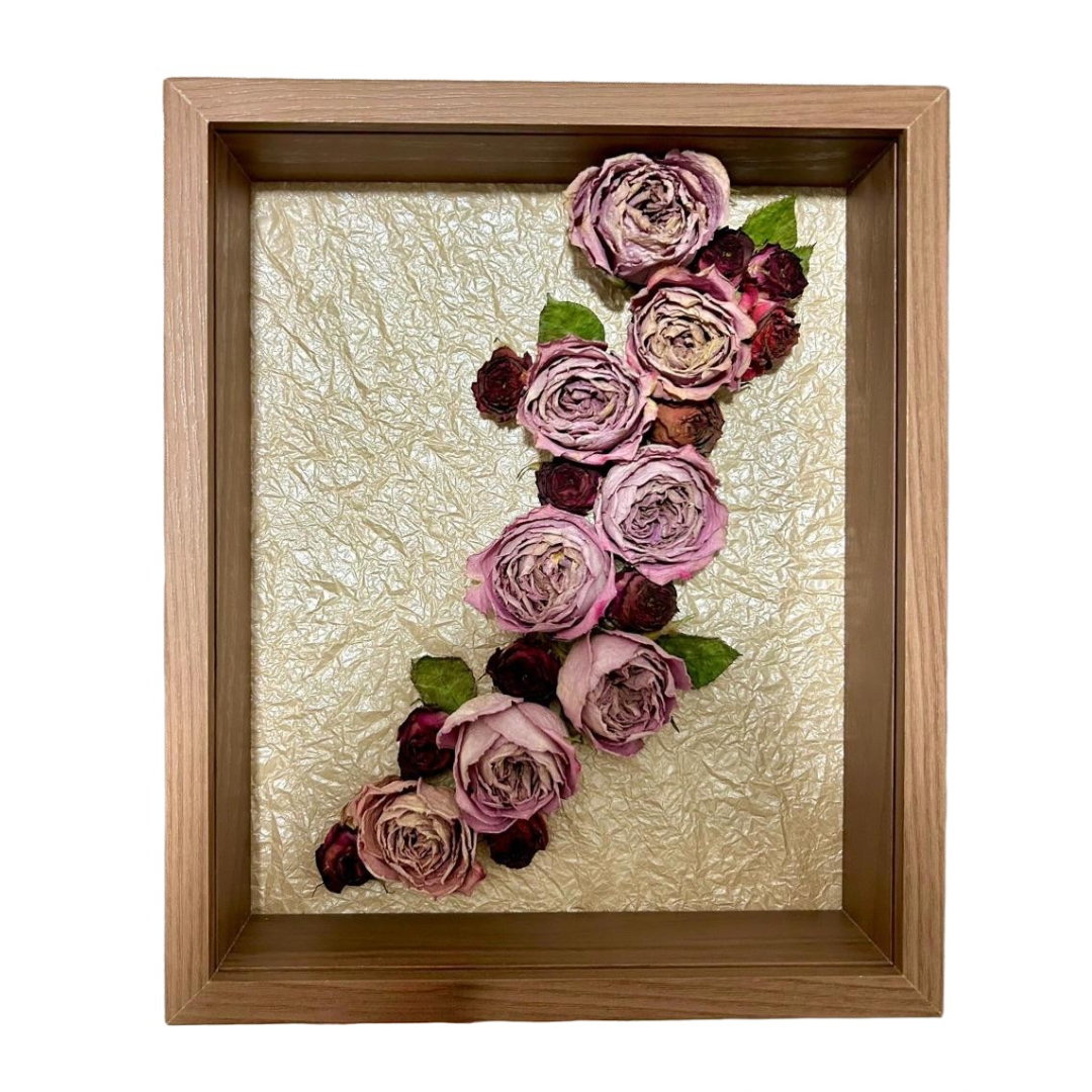 Shadow Box Bouquet Preservation – Petals & Spring