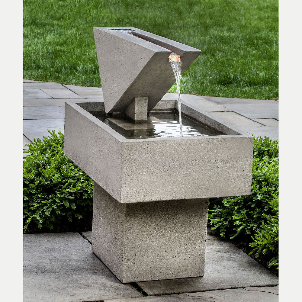 Ultra Modern Triad Outdoor Water Fountain Kinsey Garden Decor