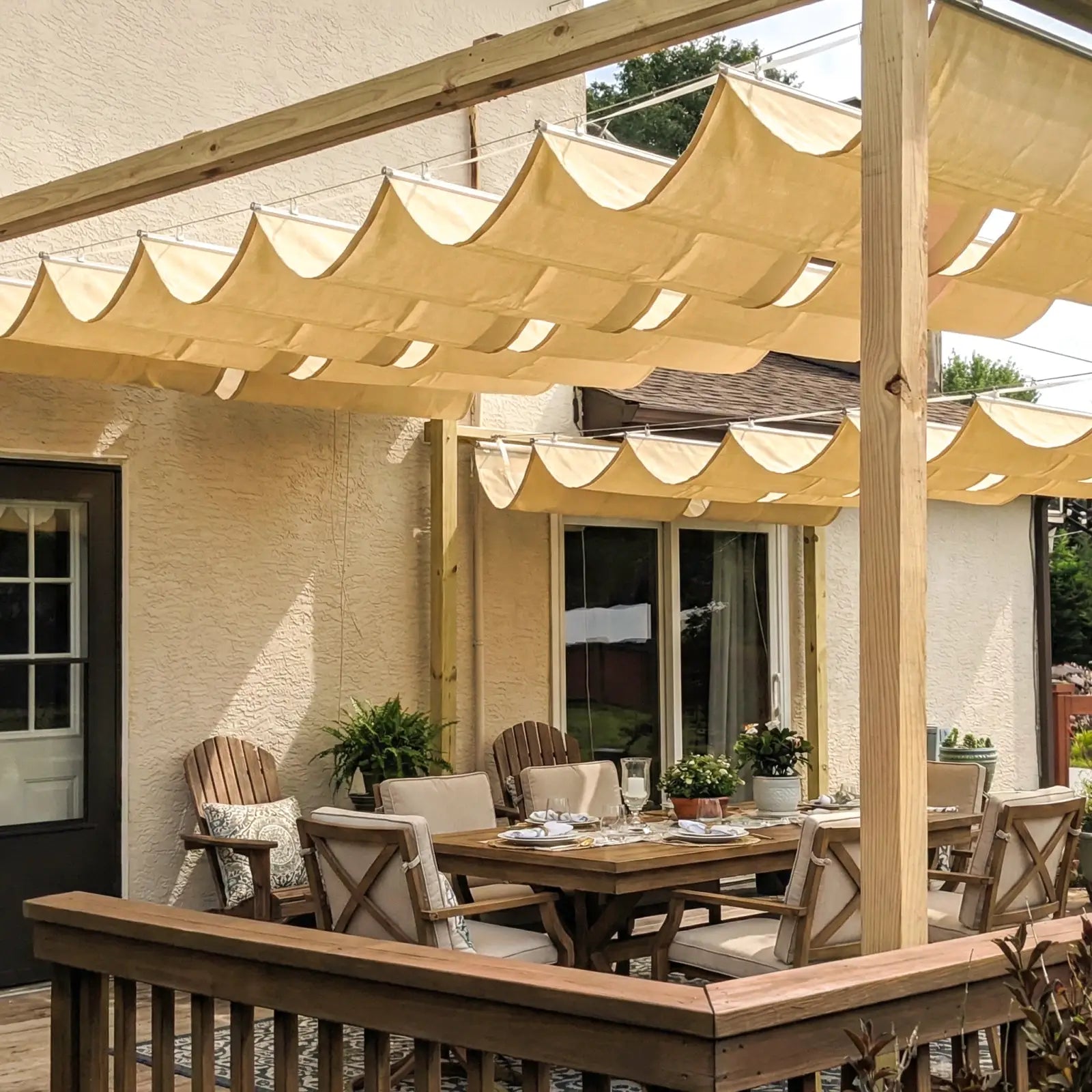 Waterproof Retractable Pergola Canopy