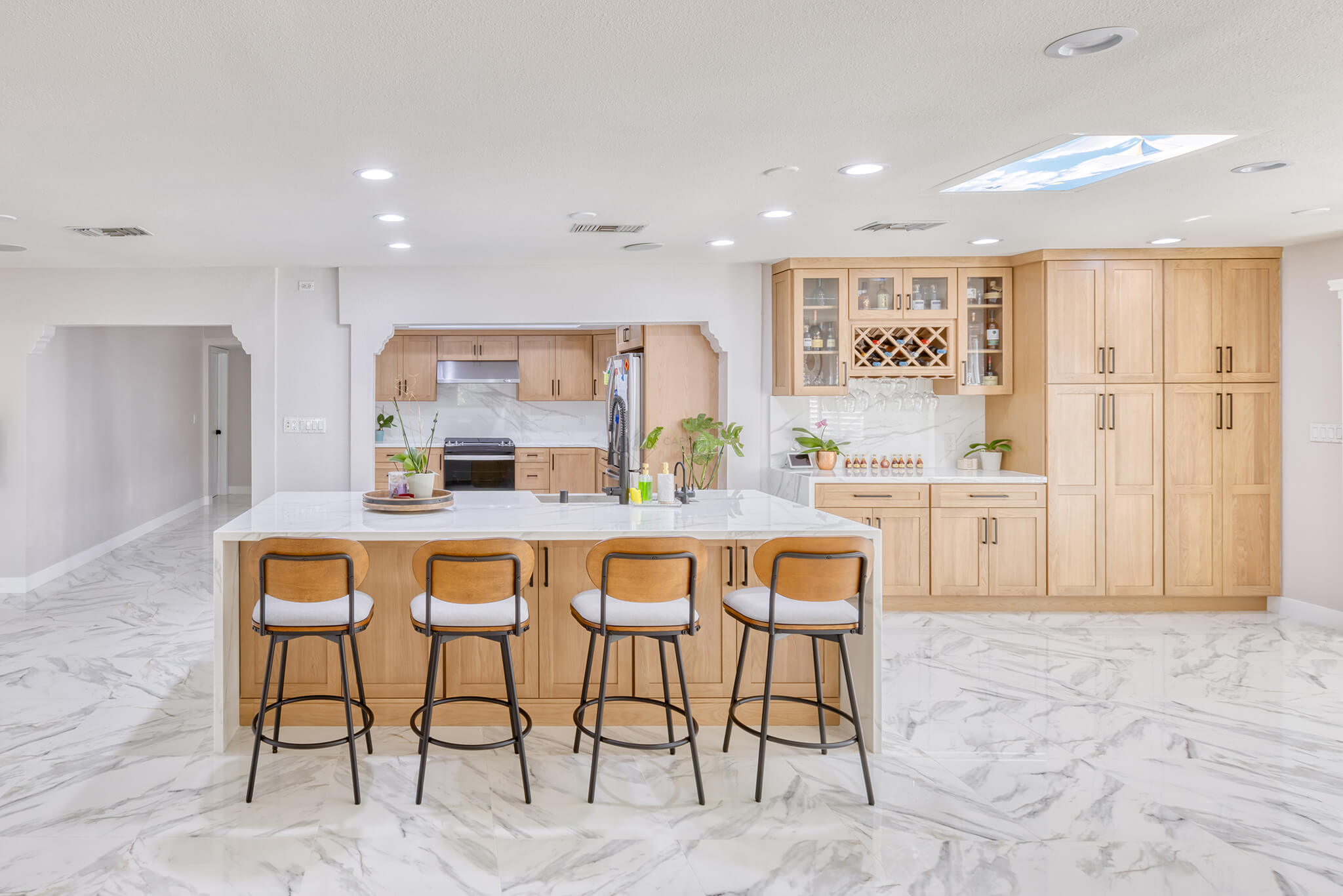 White Oak Kitchen Design Ideas for a Warm Modern Home - 405 Cabinets & Stone