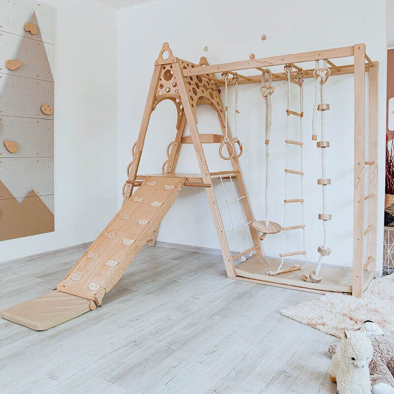 Wooden Climbing Outdoor Climbing Structures Kid Climbing Structure