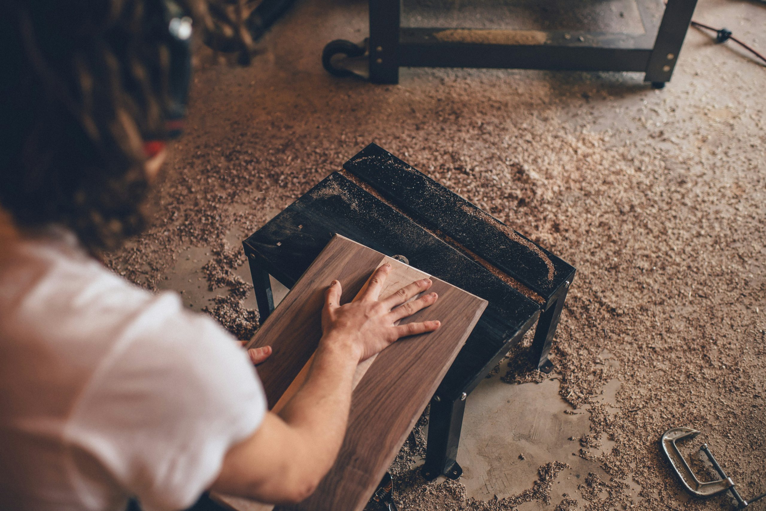 Woodworker in a workshop